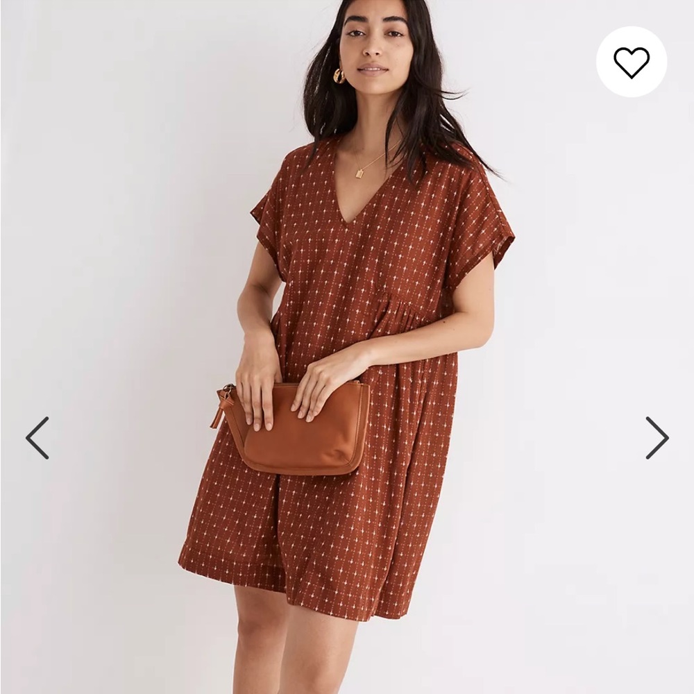 Madewell Burnt Orange/Red Mini Dress